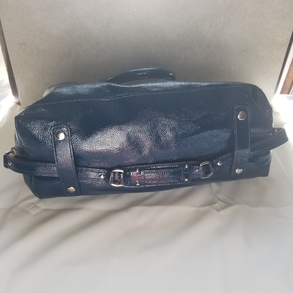 Teal blue Coach purse with matching wristlet - Picture 2 of 4